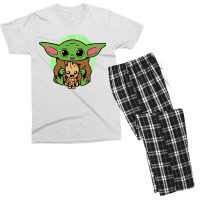 Baby Yoda And Wood Men's T-shirt Pajama Set | Artistshot