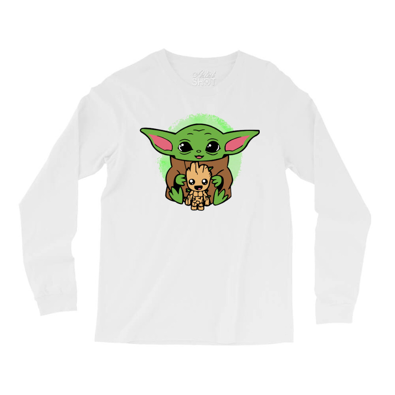 Baby Yoda And Wood Long Sleeve Shirts | Artistshot