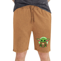 Baby Yoda And Wood Vintage Short | Artistshot