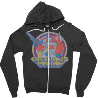 Transformers Optimus Prime Retro Portrait T Shirt Zipper Hoodie | Artistshot