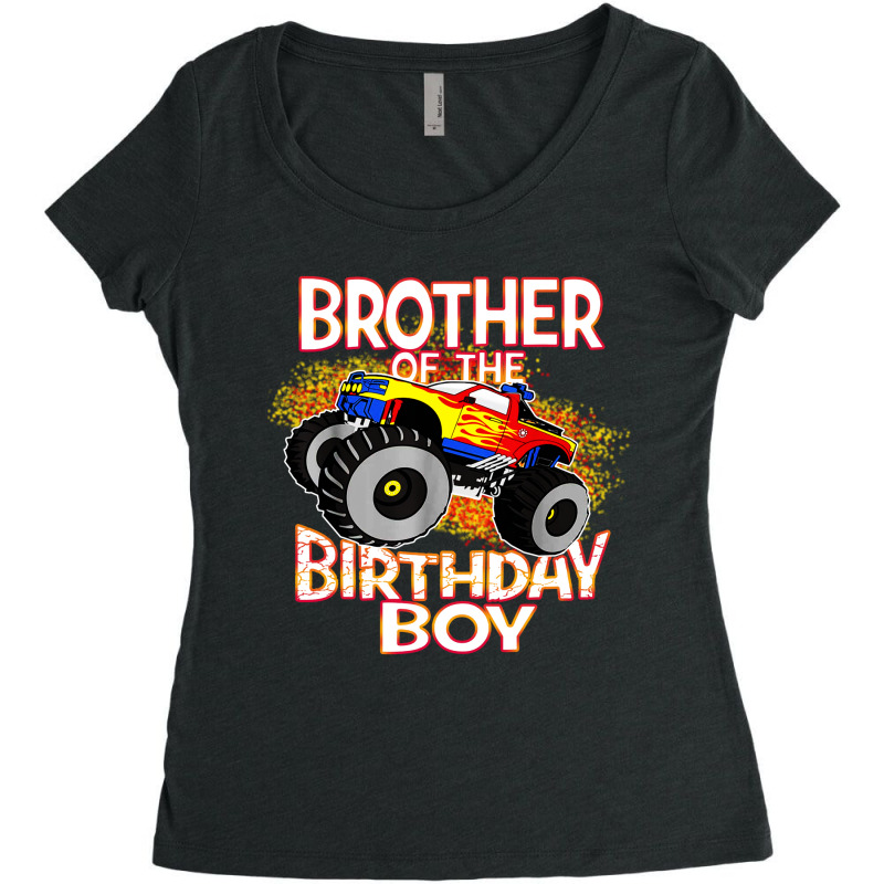 Truck Birthday Boy Women's Triblend Scoop T-shirt by Alitaz | Artistshot