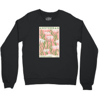 Flower Market - White Flower Amsterdam Crewneck Sweatshirt | Artistshot