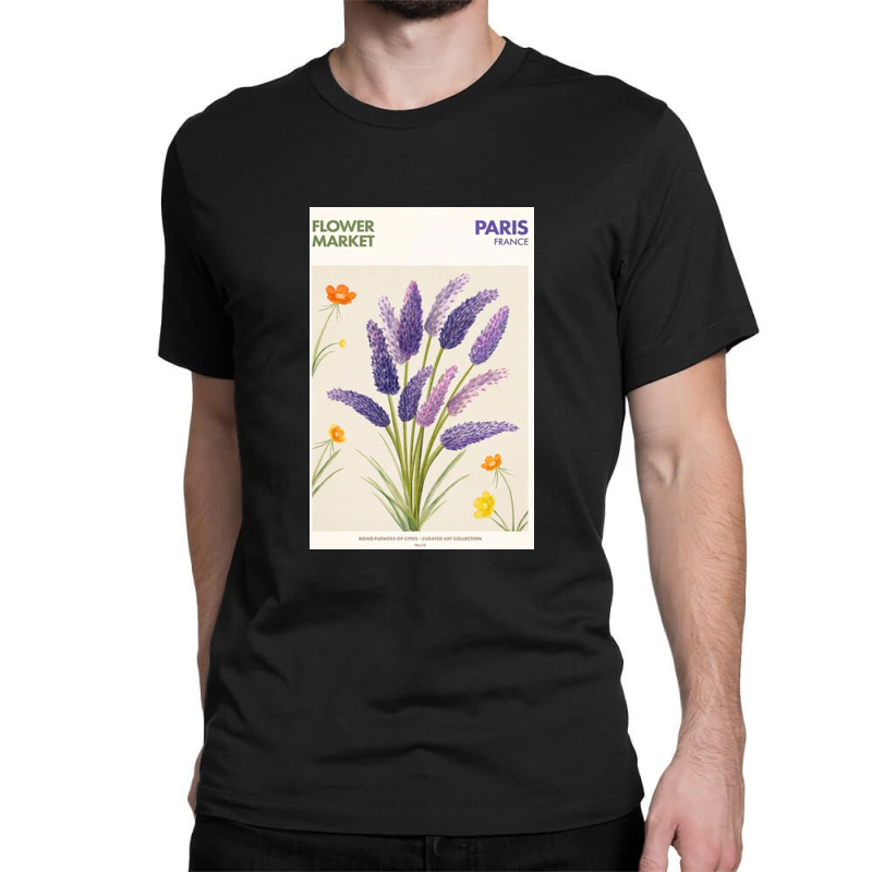 Flower Market - Purple Flower Paris Classic T-shirt by DorothyDecker | Artistshot