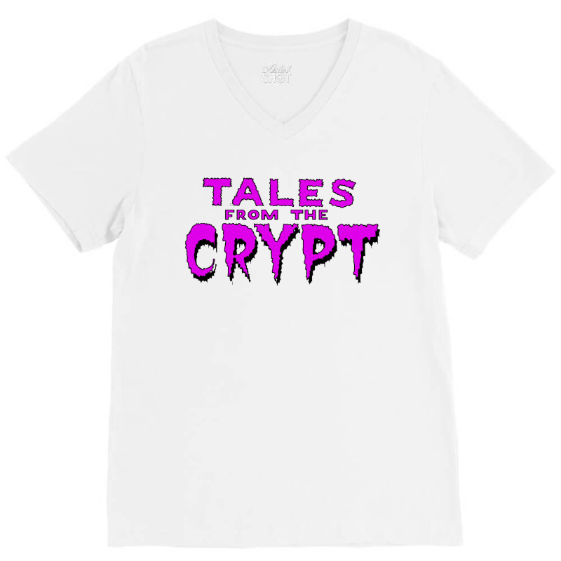 Tales From The Crypt Purple V-neck Tee | Artistshot