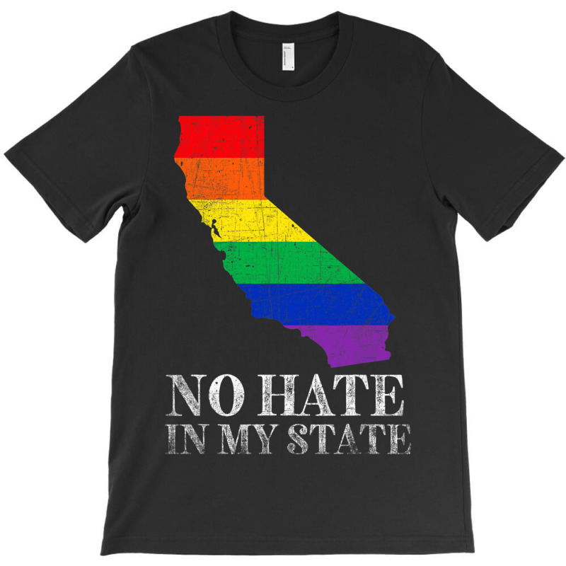 No Hate In My State California Map Lgbt Pride T-shirt | Artistshot