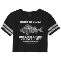 Mens Born To Swim Ocean Is A Fuck Kill Em All 1989 Fishmen Men Scorecard Crop Tee | Artistshot