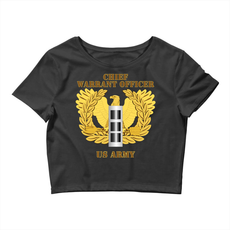 Emblem - Warrant Officer - Cw3 T-shirt Crop Top by moonlight2270 | Artistshot