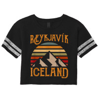 Retro Sun Reykjavik Iceland T Shirt Scorecard Crop Tee | Artistshot