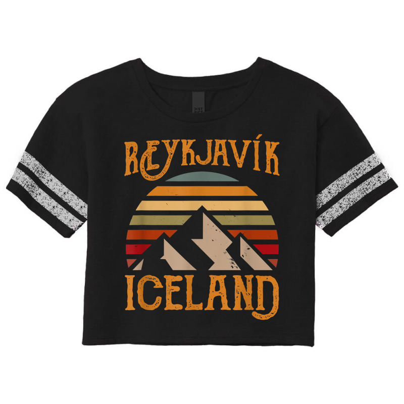 Retro Sun Reykjavik Iceland T Shirt Scorecard Crop Tee by paisleafuscaldo | Artistshot