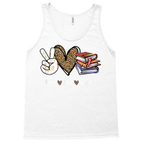 Peace Love Read Books Book Lover Teen Girls Reading Teacher T Shirt Tank Top | Artistshot