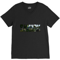 Sanhok Battlegrounds Map V-neck Tee | Artistshot