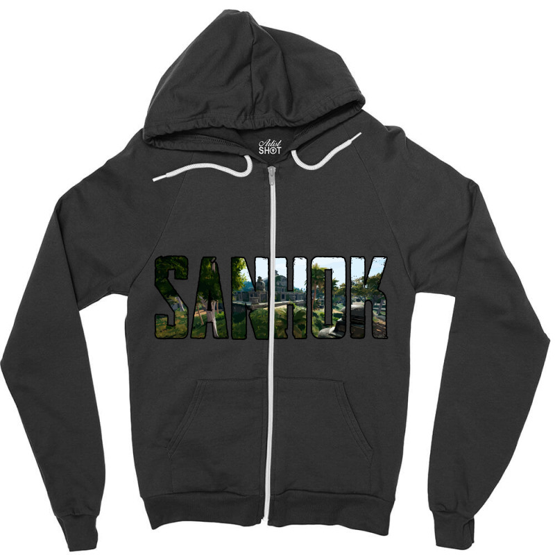 Sanhok Battlegrounds Map Zipper Hoodie | Artistshot