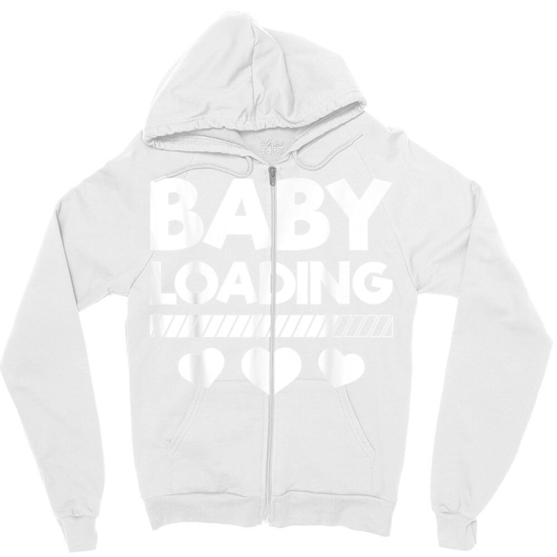 Baby Loading Pregnancy Announcement Hearts Pregnancy T Shirt Zipper Hoodie | Artistshot