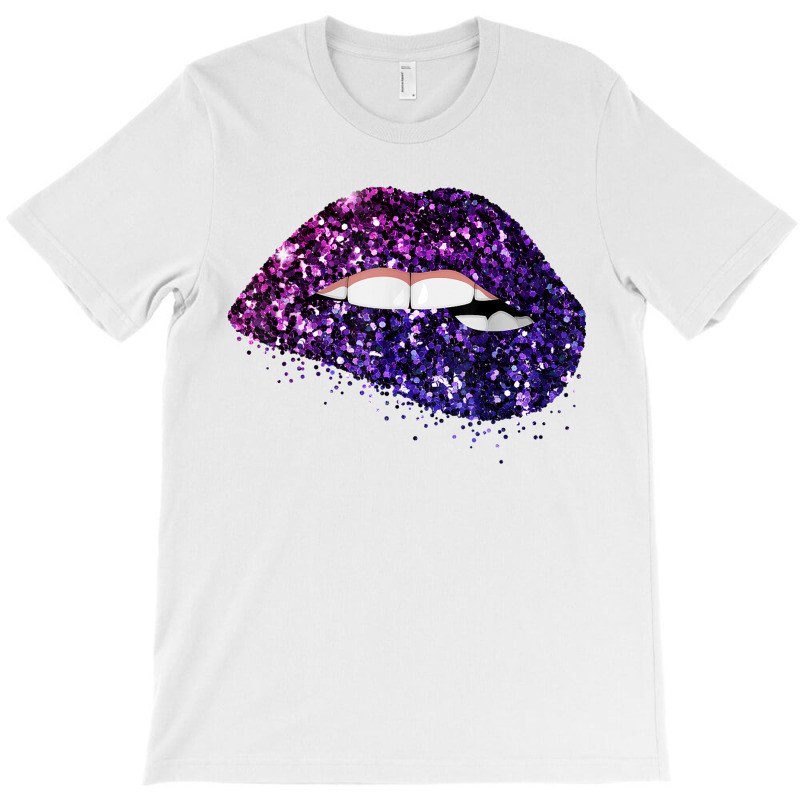 Lips Queen Mardi Gras Carnival Costume Purple & Gold Funny T Shirt T-shirt | Artistshot