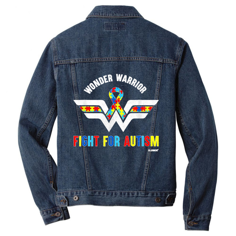 Wonder Warrior Fight For Autistic Autism Awareness Mom Women T Shirt Men Denim Jacket | Artistshot