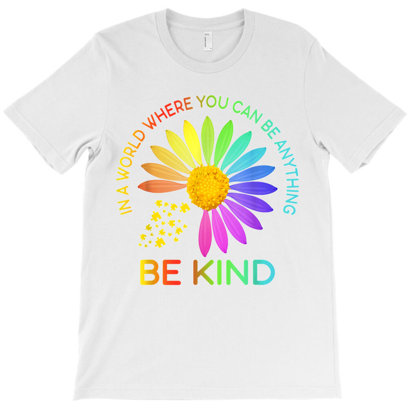 Sunflower Autism Awareness Be Kind Puzzle Mom Support Kids T Shirt T-shirt | Artistshot