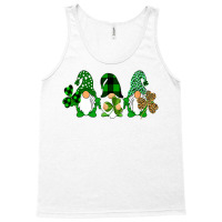 Three Gnomes Holding Shamrock Leopard Plaid St Patrick's Day T Shirt Tank Top | Artistshot