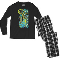 Peacock Mandala & Yoga Gift T Shirt Men's Long Sleeve Pajama Set | Artistshot