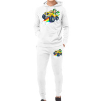 St Patricks Day Leprechaun Monster Truck Lucky Shamrock Boys Premium T Hoodie & Jogger Set | Artistshot