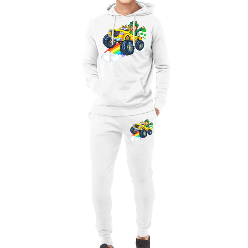 St Patricks Day Leprechaun Monster Truck Lucky Shamrock Boys Premium T Hoodie & Jogger Set | Artistshot