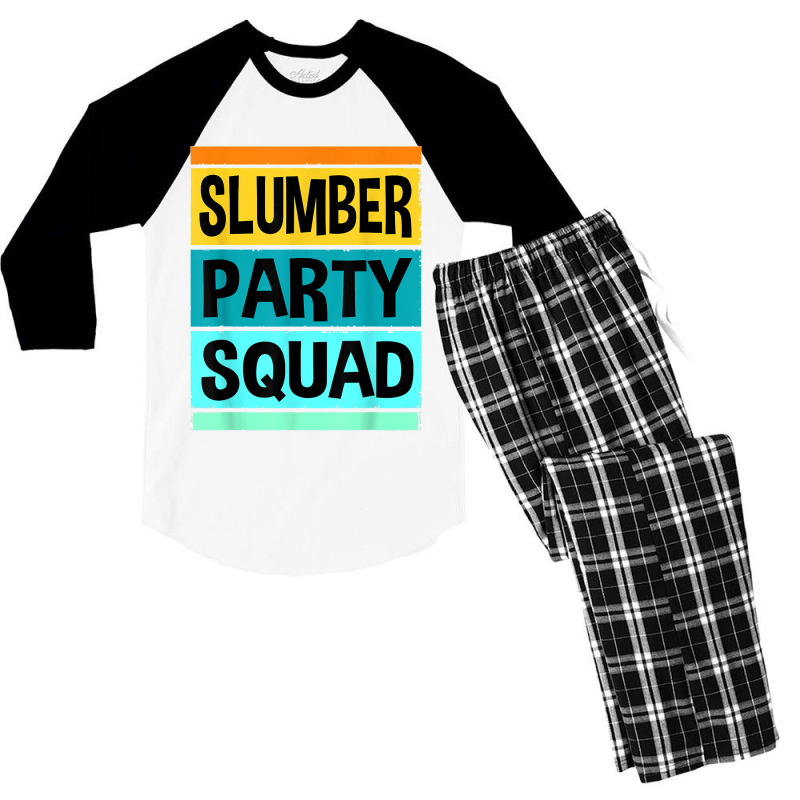 Girls Sleep Over Squad Sleep Over Party Birthday Pjs T Shirt Men's 3/4 Sleeve Pajama Set | Artistshot