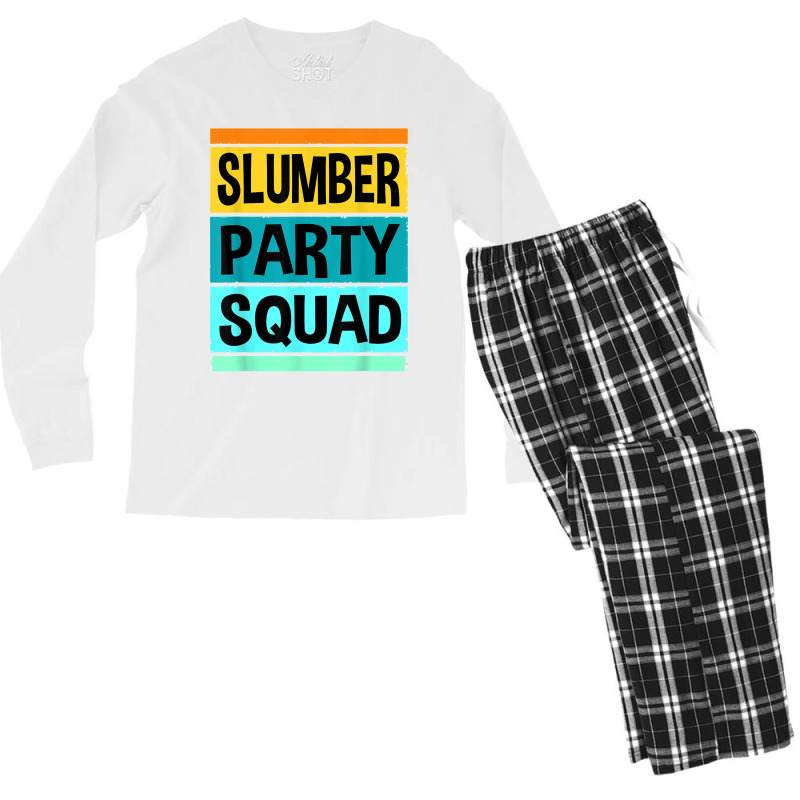 Girls Sleep Over Squad Sleep Over Party Birthday Pjs T Shirt Men's Long Sleeve Pajama Set | Artistshot