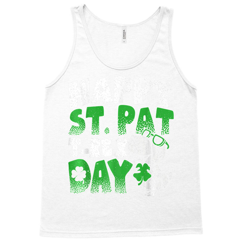 Happy St Pat Trex Day Funny Dino T Rex St Patricks Day Boys T Shirt Tank Top | Artistshot