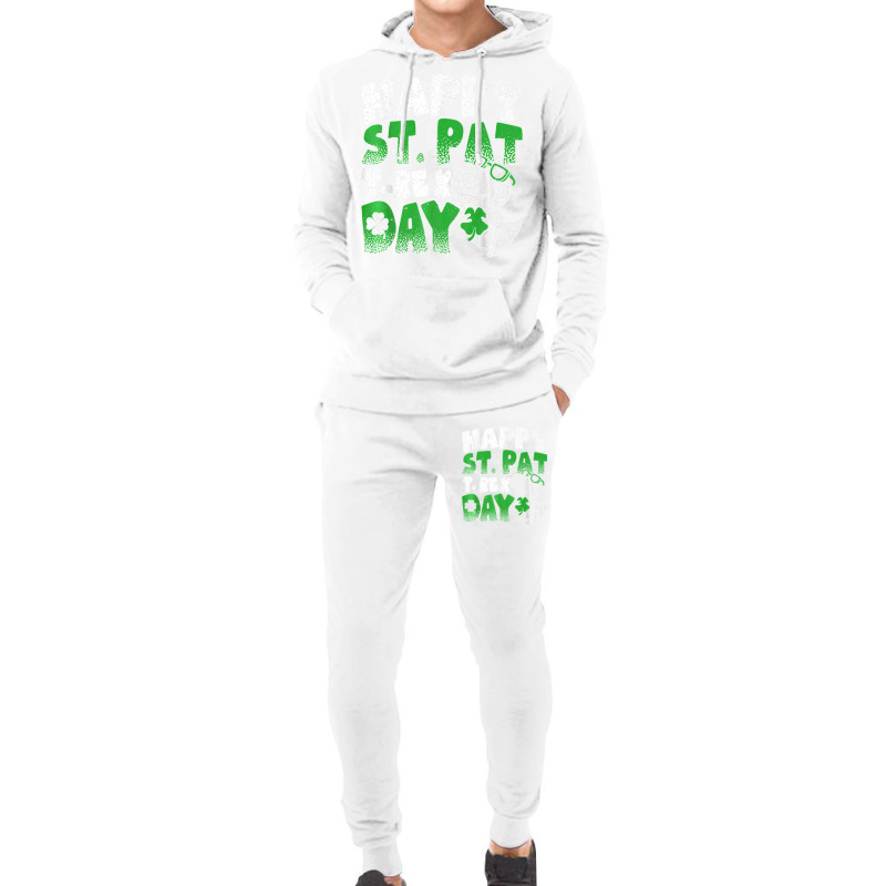 Happy St Pat Trex Day Funny Dino T Rex St Patricks Day Boys T Shirt Hoodie & Jogger Set | Artistshot