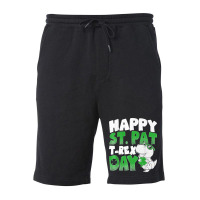 Happy St Pat Trex Day Funny Dino T Rex St Patricks Day Boys T Shirt Fleece Short | Artistshot