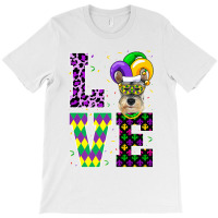 I Love Mardi Gras Festival Party Lover Funny Schnauzer Dog Premium T S T-shirt | Artistshot