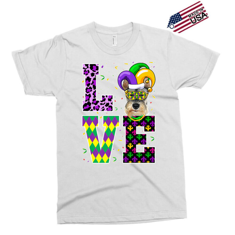 I Love Mardi Gras Festival Party Lover Funny Schnauzer Dog Premium T S Exclusive T-shirt | Artistshot