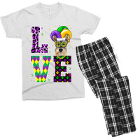 I Love Mardi Gras Festival Party Lover Funny Schnauzer Dog Premium T S Men's T-shirt Pajama Set | Artistshot