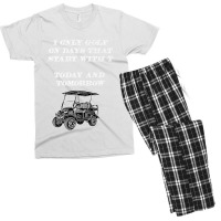 I Only Golf On Days That Start With T Funny Golfer Premium T Shirt Men's T-shirt Pajama Set | Artistshot