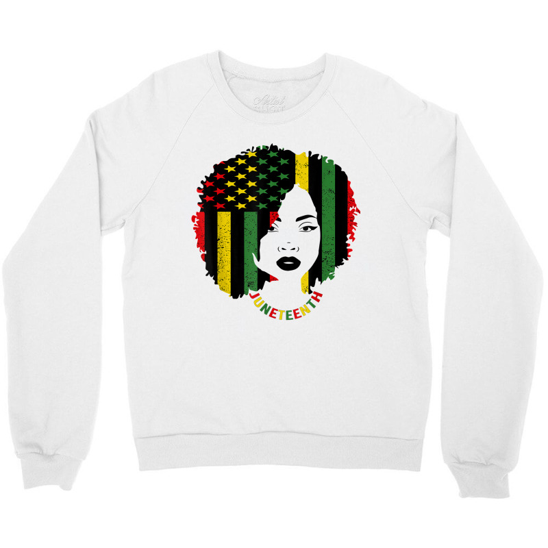 Juneteenth Black Women Flag History African American 1865 T Shirt Crewneck Sweatshirt | Artistshot