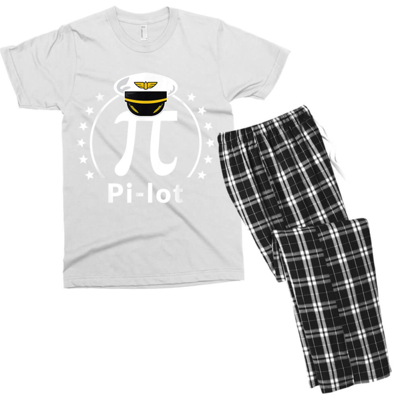 Pi Day Design For An Airplane Pilot T Shirt Men's T-shirt Pajama Set | Artistshot