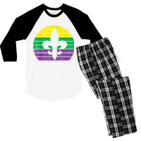 Retro Jester Hat Silhouette Mardi Gras Carnival T Shirt Men's 3/4 Sleeve Pajama Set | Artistshot