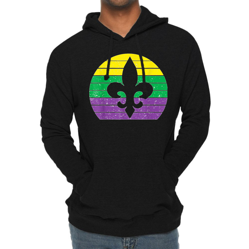 Retro Jester Hat Silhouette Mardi Gras Carnival T Shirt Lightweight Hoodie | Artistshot