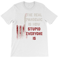 The Real Pandemic Is How Stupid Everyone Is 1776 Vintage T Shirt T-shirt | Artistshot