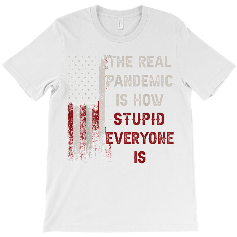 The Real Pandemic Is How Stupid Everyone Is 1776 Vintage T Shirt T-shirt | Artistshot