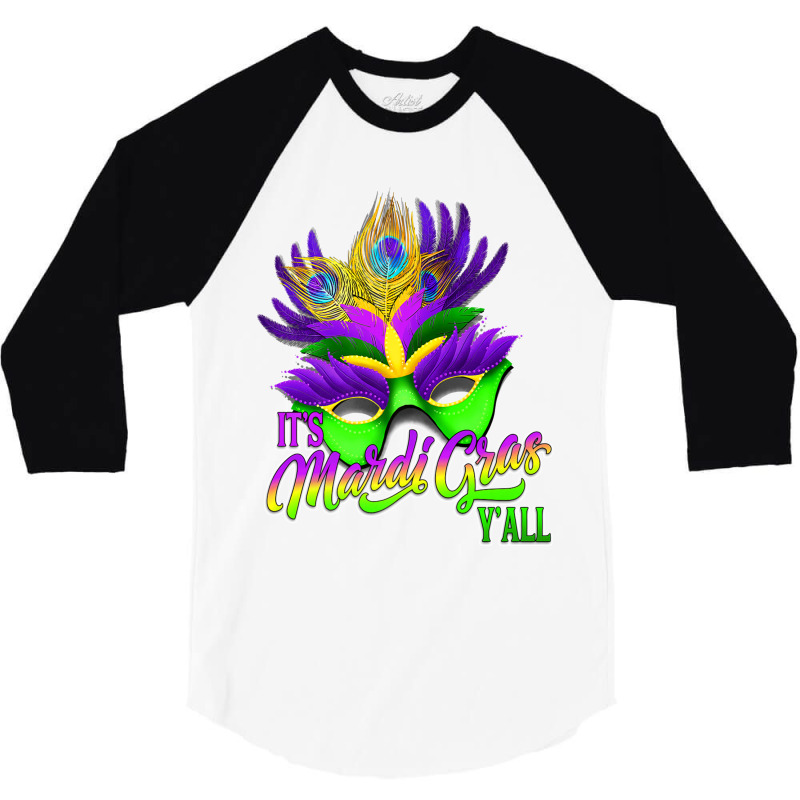 Vintage Mardi Gras Y' All, New Orleans, La , For Men & Women Premium T 3/4 Sleeve Shirt | Artistshot