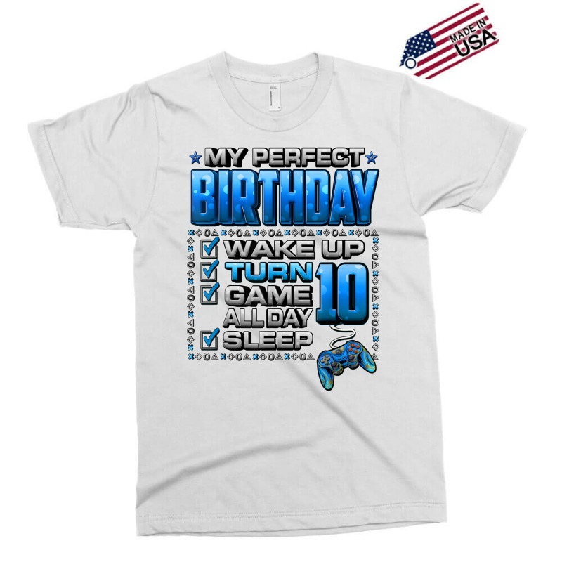 Wake Up Turn 10 Game All Day Shirt Gamer 10th Birthday Party T Shirt Exclusive T-shirt | Artistshot