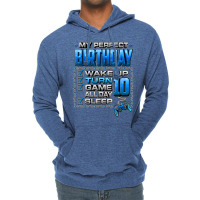 Wake Up Turn 10 Game All Day Shirt Gamer 10th Birthday Party T Shirt Lightweight Hoodie | Artistshot