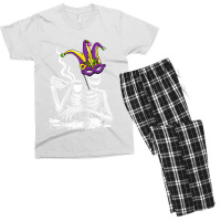 Womens Skeleton Drinking Coffee Mardi Gras Masquerade Parade Party T S Men's T-shirt Pajama Set | Artistshot