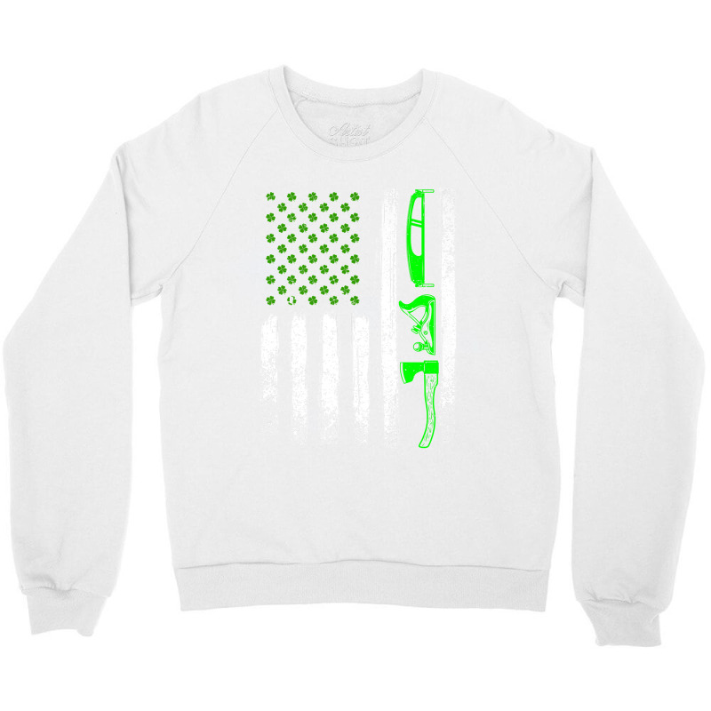 Woodworking St Patrick's Day Vintage Irish American Flag Premium T Shi Crewneck Sweatshirt | Artistshot