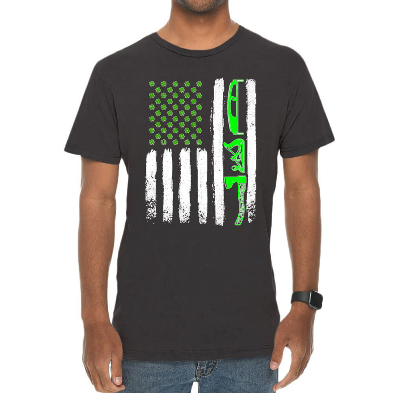 Woodworking St Patrick's Day Vintage Irish American Flag Premium T Shi Vintage T-shirt | Artistshot