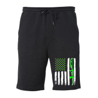 Woodworking St Patrick's Day Vintage Irish American Flag Premium T Shi Fleece Short | Artistshot