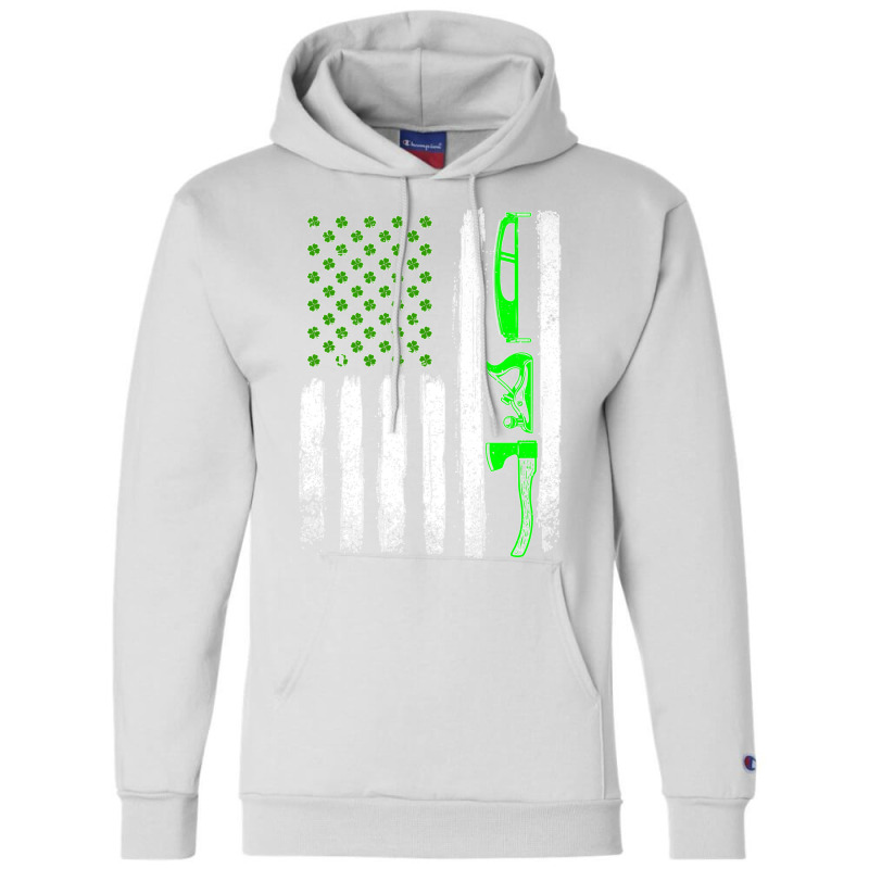 Woodworking St Patrick's Day Vintage Irish American Flag Premium T Shi Champion Hoodie | Artistshot