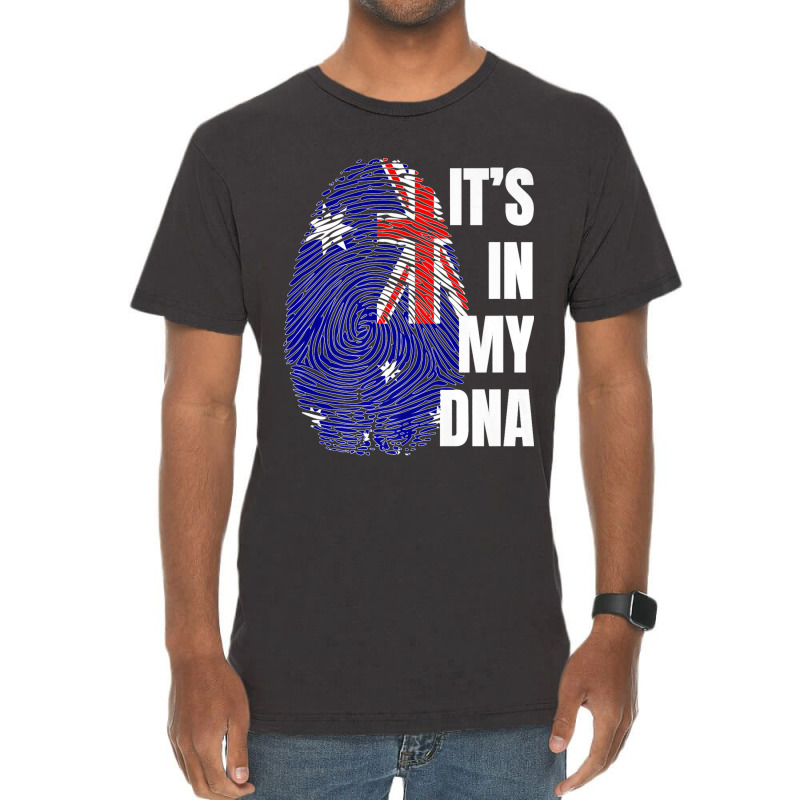 Australian Flag Dna Fingerprint Australia Premium T Shirt Vintage T-shirt | Artistshot