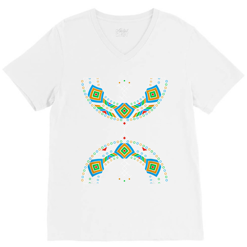 Berbér Amazigh Flag Symbol Kabyle Amazigh Symbol T Shirt V-neck Tee | Artistshot