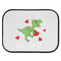 Cute Kids Dinosaur Valentines Day Lover I Steal Hearts T Shirt Rear Car Mat | Artistshot